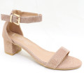 Glitter Block Heel Sandal -Size 3 4 5 6 7 Left