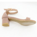 Glitter Block Heel Sandal -Size 3 4 5 6 7 Left