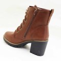 Block Heel Lace Up Boot -Size  5 6 7