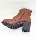 Block Heel Lace Up Boot -Size  5 6 7