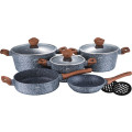 Berlinger Haus - 10 Pieces Forest Line Marble Coating Induction Cookware Set - Gray (PLEASE READ)