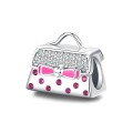 Silver Pink Glamour Handbag Charm