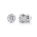 Classic Cubic Solitaire Stud Earrings