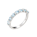 Silver 925 Round Cubic Zirconia Eternity Ring