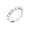 Silver 925 Round Cubic Zirconia Eternity Ring