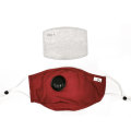 NanoX Red Fabric Face Mask by Nano Wave - Reusable and Washable with Replaceable Filter(One Filte...