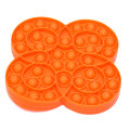 Fidget Toys - Pop It Washable Reusable Fidget Toy - Flower - Orange