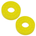 Fidget Toys - Pop It Washable Reusable Fidget Toy - Donut - Yellow 2 Pack
