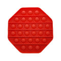 Fidget Toys - Pop It Washable Reusable Fidget Toy - Octagon - Red