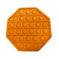 Fidget Toys - Pop It Washable Reusable Fidget Toy - Octagon - Orange