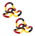 Fidget Toy Twist &amp; Tangle Fidget Stress Reducer Toy - Yellow, Red &amp; Black - 2 Pack