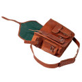 Leather Briefcase/Laptop Bag- 3 Division - by Trendz &amp; Stylez - Tan