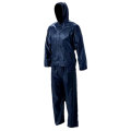 Dromex 2 Piece Rubberised Rain Suit - Navy Blue - Extra Large