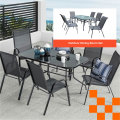 7 Piece Steel Outdoor Dining Patio Table &amp; Chairs