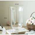 Glass Vase Hurricane 15x25cm