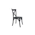 Cross Back Chair-Black Colour