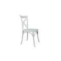 Cross Back Chair-White Colour