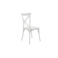 Cross Back Chair-White Colour