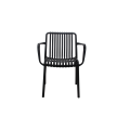 Florence Caf Chair With Armrest-Black Colour