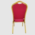Diamond Back Banquet Chair Gold Frame & Red Patterned Fabric