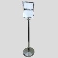 Ball Top Silver Stanchion With Domed Base Design
