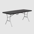 Econo Plastic Folding Table In Black