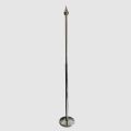 2.5m National Flag Pole In Silver With Domed Base Design