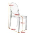High Quality Ghost Chair No Armrest-Crystal Clear