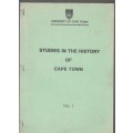 Studies in the History of Cape Town Vols 2-4 - Saunders, Christopher & Phillips. Howard