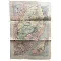 Carte du Transvaal et des Regions Limitrophes de l'Afrique Australe - Chesneau, Marius