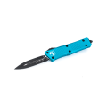 MICROTECH TROODON D/E BLACK/TURQUOISE HANDLE STANDARD  138-1TQ