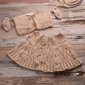 Hand crocheted women's two piece top and skirt