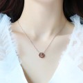 Simple and versatile Roman diamond clavicle necklace