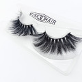 A pair of 25mm mink hair with false eyelashes, long curling, soft and unobtrusive eyelashes