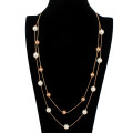 Korean version of imitation pearl fashion double-layer necklace