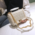 Trendy small woollen messenger chain shoulder bag