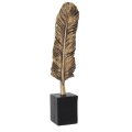 Gold Feather on Plinth