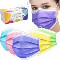 Multi-Coloured Disposable 3-Ply Facemasks
