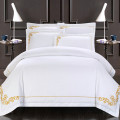 Luxury 5 star hotel embroidered bed linen duvet cover set