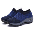 New breathable ladies mesh platform sneakers with knitted upper sock