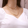 Multi-layer thick chain necklace