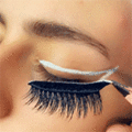 Eyeliner stickers and eyelashes