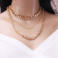 Multi-layer thick chain necklace