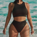 Kimmy cropped top and mid waist bikini swimwear