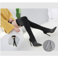 Malia thigh-high high-heeled Stretch diamant boots