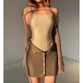 High waist knitted dress
