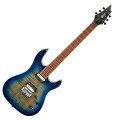 Cort KX300 Electric Guitar - Spalted Maple - Open Pore Cobalt Burst