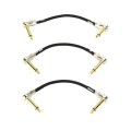 Boss BPC-4 10cm Patch Cables with Pancake Jack Plugs (Pack of 3)