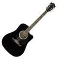Fender FA-125CE Dreadnought Acoustic-Electric Guitar - Black