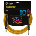 Fender Professional Series Glow in the Dark Instrument Cable  3m  Orange